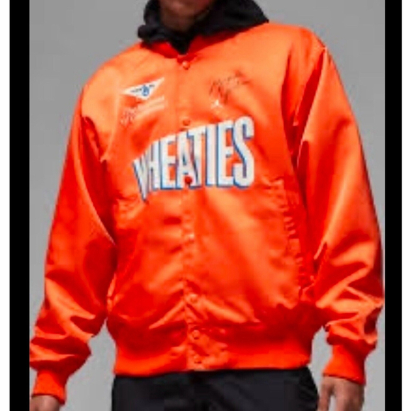 NIKE AIR JORDAN FLIGHT MVP WHEATIES JACKET ORANGE BLACK SIZE XL - Picture 1 of 10